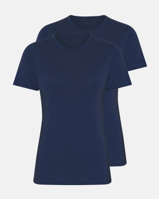 T-shirt 2-pak | 100% merino uld | Navy