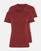 2-pak T-shirt | 100% uld | rød - Dovre Women