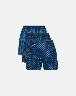 Boxershorts 3-pak, 100% bomuld, Blå