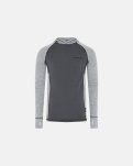 Langærmet doublelayer trøje med hætte | 100% uld | grå -Dovre