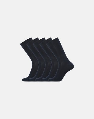 Strømper 5-pak | Bomuld | Navy -Dovre