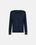 Pyjamas sæt m. blonde | Bambusviskose | Navy -Decoy