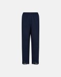 Pyjamas sæt m. blonde | Bambusviskose | Navy -Decoy