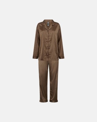 Pyjamas "satin" | Polyester | Brun -Hype the Detail