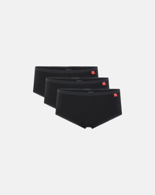 Midi-hipster 3-pak | Bomuld | Sort -Marathon Woman