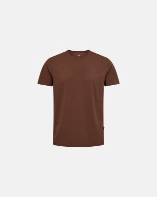 T-shirt o-neck | Bambusviskose | Brun -JBS of Denmark Men