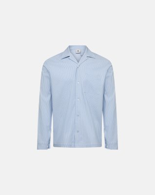 Pyjamasskjorte | Bambusviskose | Blå stribet -JBS of Denmark Men