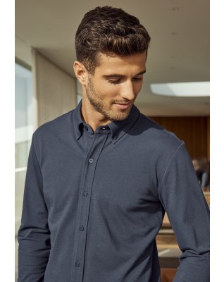 Skjorte "pique" | Bambusviskose | Navy -JBS of Denmark Men