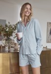 Natshorts "Seersucker" | Bambusviskose | Blå -JBS of Denmark Women