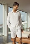 Shorts | Hør/bambusviskose | Hvid -JBS of Denmark Men