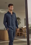 Bukser | Hør/bambusviskose | Navy -JBS of Denmark Men
