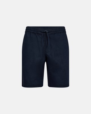 Shorts | Hør/bambusviskose | Navy