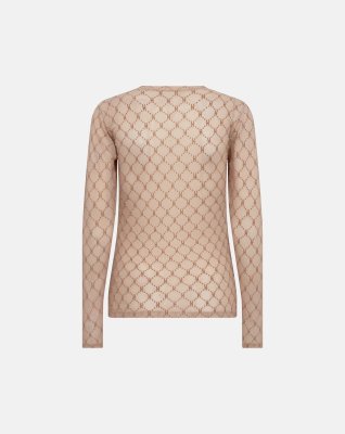 Bluse "mesh" | Polyamid | Sand -Hype the Detail