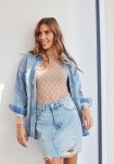 Bluse "mesh" | Polyamid | Sand -Hype the Detail