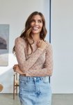 Bluse "mesh" | Polyamid | Sand -Hype the Detail