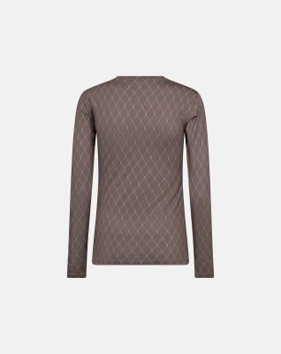 Bluse "logo" | Polyester | Brun -Hype the Detail