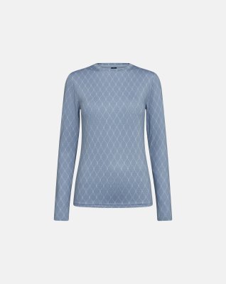 Bluse "logo" | Polyester | Blå -Hype the Detail