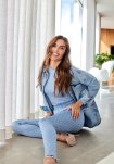 Bluse "logo" | Polyester | Blå -Hype the Detail