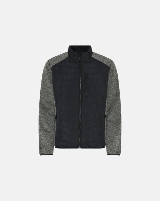 Knit/quilt jakke | 100% polyester | Sort og grå -ProActive