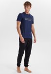 T-shirt  med logo | Bambusviskose | Navy -JBS of Denmark Men