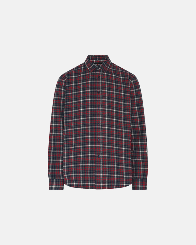 Flannel skjorte | 100% bomuld | Rød