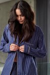 Pyjamasskjorte | 100% økologisk bomuld | Blå -JBS of Denmark Women