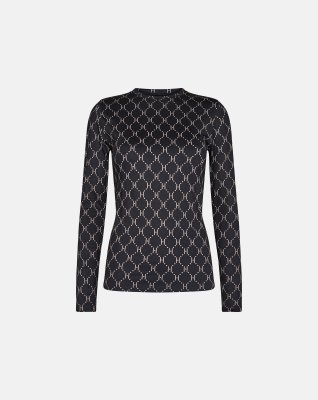 Bluse "logo" | Polyester | Sort -Hype the Detail