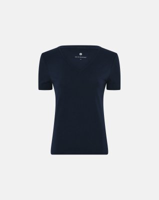 T-shirt v-neck | Bambusviskose | Navy -JBS of Denmark Women
