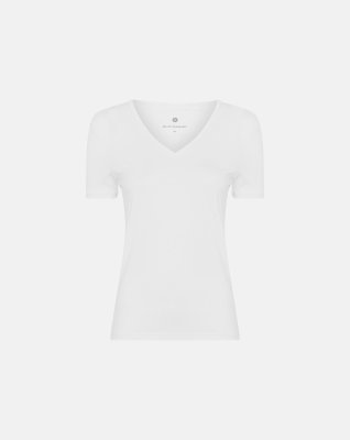 T-shirt v-neck | Bambusviskose | Hvid -JBS of Denmark Women