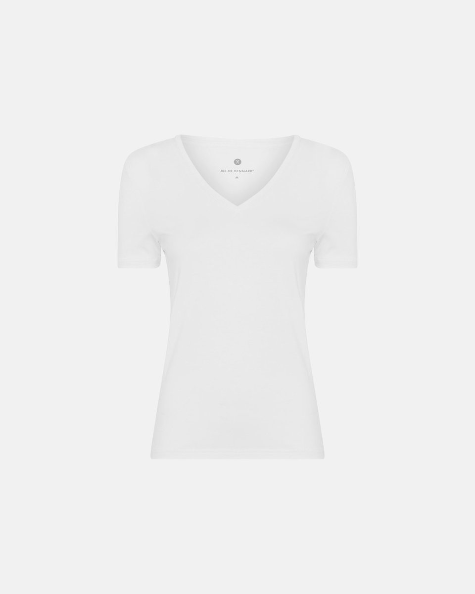 JBS of Denmark Women T-shirt v-neck | Bambusviskose | Hvid - S
