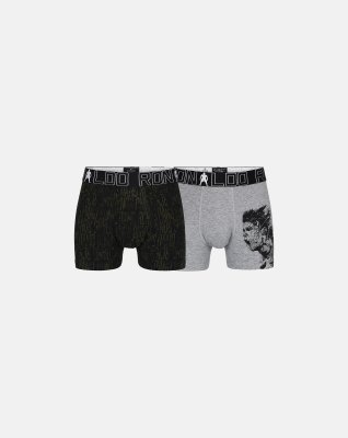 Trunks "kids" 2-pak | Bomuld | Sort/grå -CR7