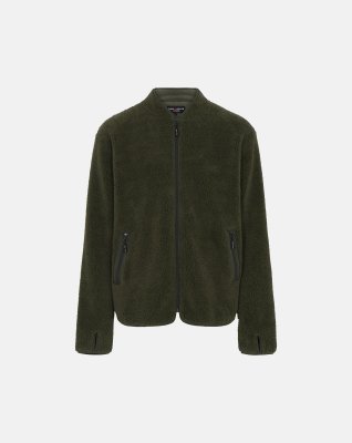 Teddy fleece jakke | 100% polyester | Grøn -ProActive