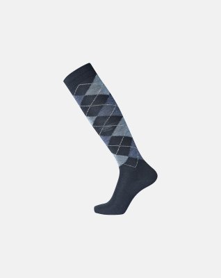 Knælange strømper | 100% uld | Navy mønster -Egtved