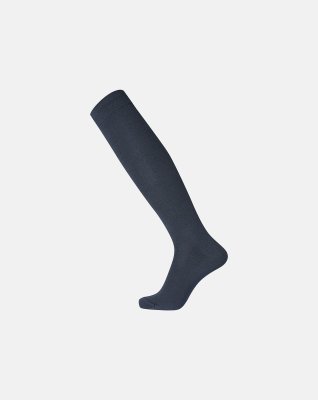 Knælange strømper "twin" | Bomuld/uld | Navy -Egtved