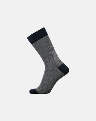 Strømper | Bambusviskose | Navy striber -Egtved