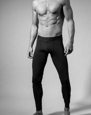 Long johns |  Bambusviskose | Sort -Resteröds