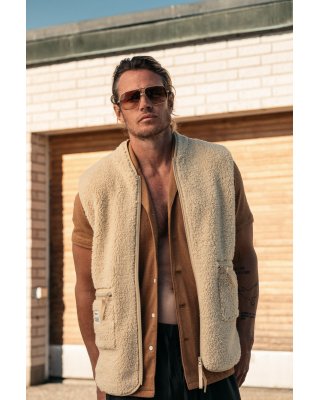 Fleece vest "original" | 100% recycled polyester | Beige -Resteröds