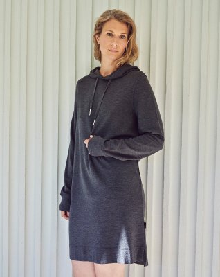 Hoodie dress | Bambusviskose | Mørk grå -JBS of Denmark Women