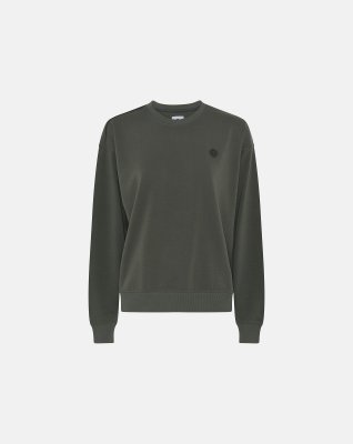 Sweatshirt med logo | Bambusviskose | Grøn -JBS of Denmark Women