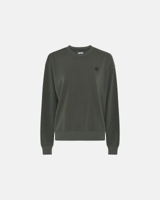 Sweatshirt med logo | Bambusviskose | Grøn