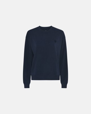 Sweatshirt med logo | Bambusviskose | Navy