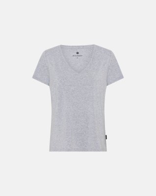 T-shirt v-neck | Bambusviskose | Grå -JBS of Denmark Women