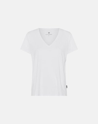 T-shirt v-neck | Bambusviskose | Hvid -JBS of Denmark Women
