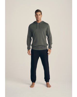 Hoodie med logo | Bambusviskose | Grøn -JBS of Denmark Men