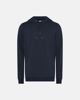 Hoodie med logo | Bambusviskose | navy