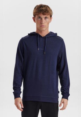 Hoodie med logo | Bambusviskose | navy