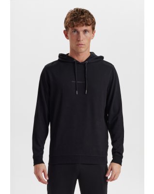 Hoodie med logo | Bambusviskose | Sort -JBS of Denmark Men