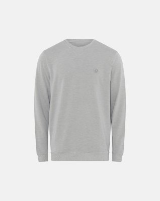 Sweatshirt med logo | Bambusviskose | Lysegrå -JBS of Denmark Men