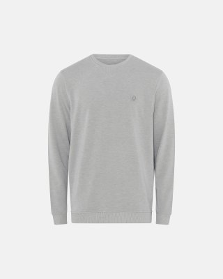 Sweatshirt med logo | Bambusviskose | Lysegrå