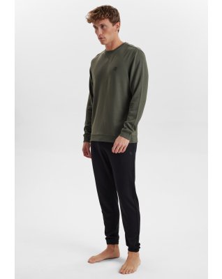 Sweatshirt med logo | Bambusviskose | Grøn -JBS of Denmark Men